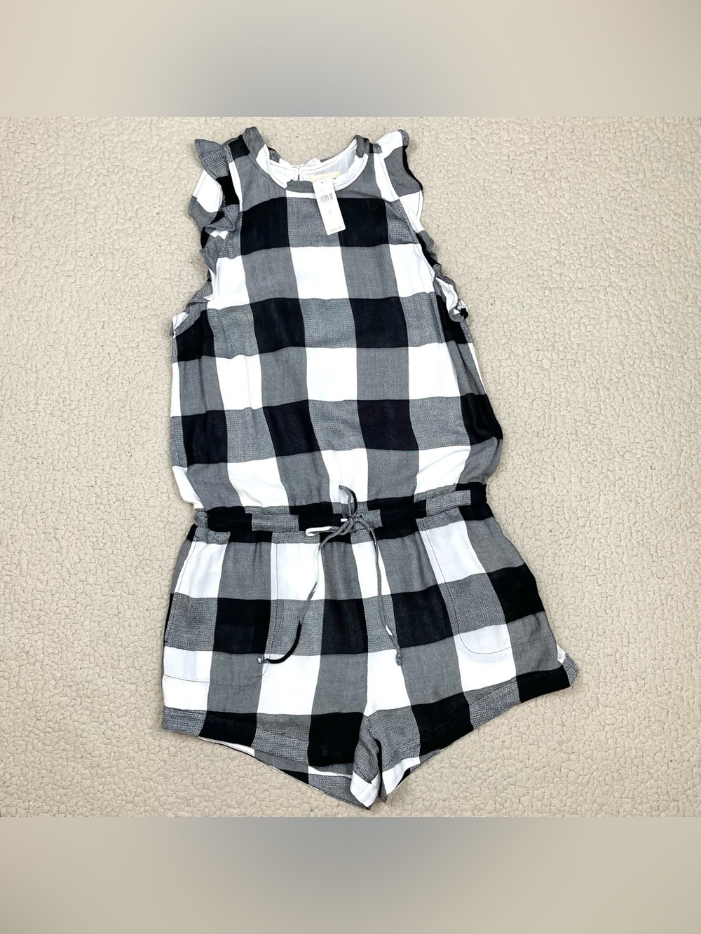 Cloth & Stone Anthropologie Buffalo Check Sleeveless Romper